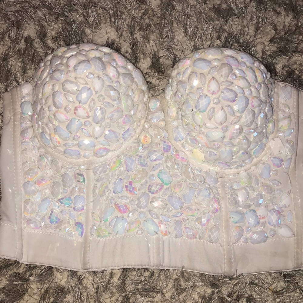 White Jem bustier size MEDIUM